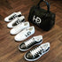 HEED NYC Women's Classic Black & White Vegan Leather Sneakers